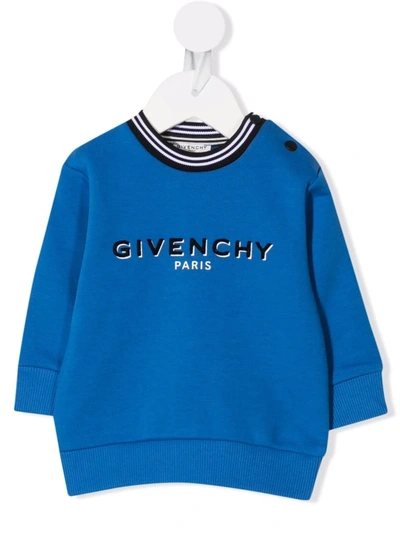 Givenchy Babies' Logo印花卫衣 In Oceano