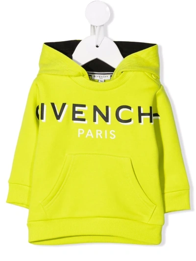 Givenchy Babies' Logo印花连帽衫 In Anice