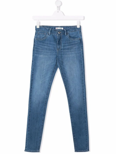 Levi's Kids' 中腰紧身牛仔裤 In Blue