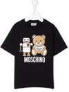 MOSCHINO TEDDY BEAR-MOTIF COTTON T-SHIRT