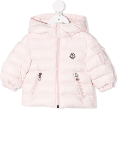 Moncler Babies' Logo-patch Puffer Jacket In Pink