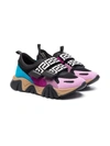Versace Sneakers With Multicolor Print Kids In Purple