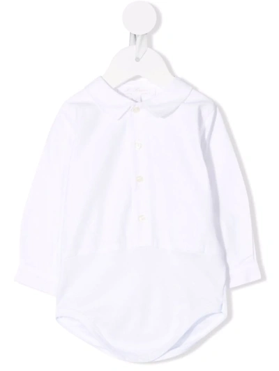 Mariella Ferrari Babies' Button-up Collared Romper In White