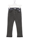 Msgm Teen Logo Band Skinny Jeans In Grey