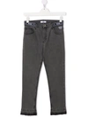 Msgm Teen Logo Band Skinny Jeans In Black