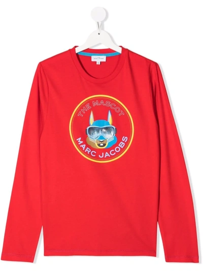 Marc Jacobs Teen Mascot-print T-shirt In Red