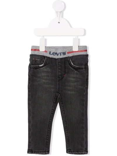Levi's Babies' Straight-leg Pull-on Jeans In Black