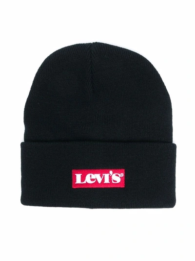 Levi's Kids' Appliqué Logo Beanie In Black