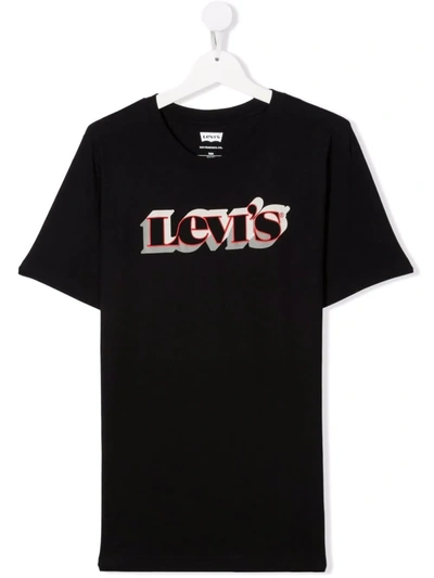 Levi's Teen Logo-print T-shirt In Black