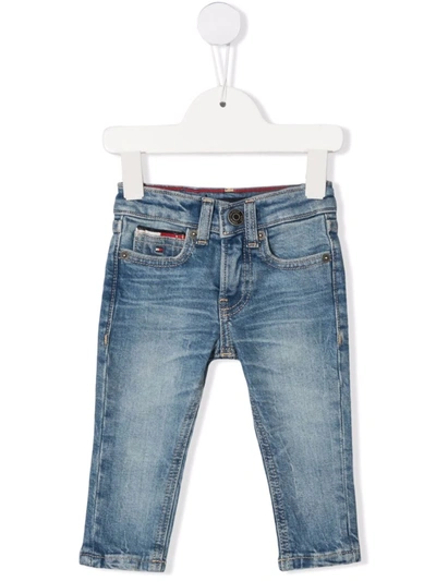 Tommy Hilfiger Junior Babies' Spencer Slim Tapered-leg Jeans In Blue