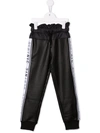 Dkny Paperbag Waist Tracksuit Bottoms In Black