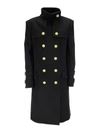 BALMAIN WOOL AND CASHMERE DOUBLE-BREASTED LONG COAT,WF1UC000W006 0PA