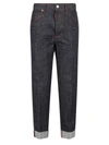 Dsquared2 Cropped Denim Jeans In Blue