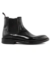 GREEN GEORGE BLACK SMOOTH LEATHER ANKLE BOOT,7067 NERO