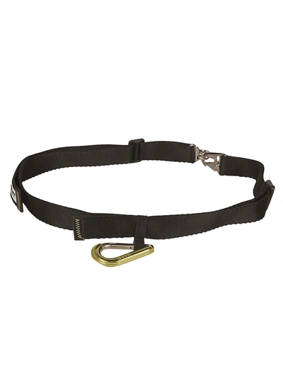 Msgm Snap-hook Belt In Black