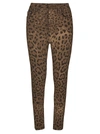 Dolce & Gabbana Diva Metallic Leopard-print High-rise Skinny Jeans In Leopard