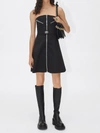 Bottega Veneta Zip-through Stretch-nylon Minidress In Black