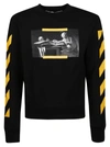 OFF-WHITE CARAV PAINTING SLIM SWEATSHIRT,OMBA025F21FLE009 1084 BLACK MULTICOLOR