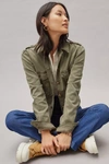 Paige Cerra Stretch Twill Jacket In Green