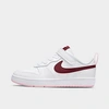 Nike Kids White & Pink Court Borough Low 2 Little Kids Sneakers In White/dark Beetroot