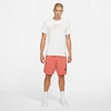 Nike Men's Sportswear Alumni Fleece Shorts In Lobster/heather/gym Red