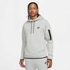 Nike Logo-print Cotton-blend Tech Fleece Hoodie In Dark Grey Heather/black