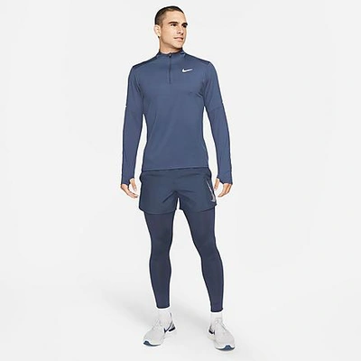 Nike Men's Dri-fit Challenger Tights In Thunder Blue/reflective Silver