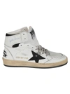 Golden Goose Sky-star High-top Lace-up Sneakers In White/black
