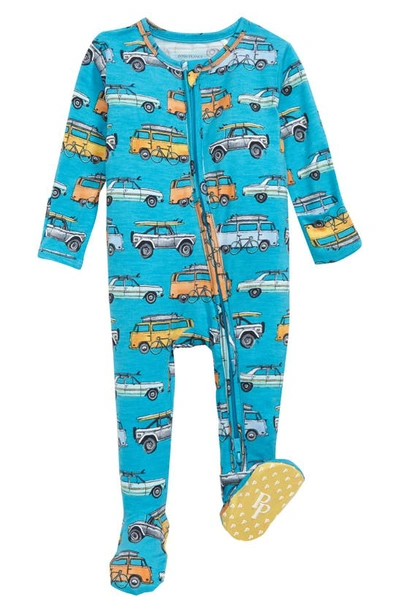 Posh Peanut Babies' Marino Fitted One-piece Pajamas In Open Blue