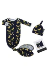 PEREGRINEWEAR GO BANANAS KNOTTED GOWN & HAT SET,PK202149NBS