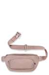 Kibou Babies' Faux Leather Diaper Belt Bag In Blush Pink
