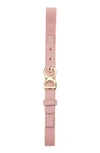Dolce & Gabbana Patent Leather Belt With Dg Logo In Pink