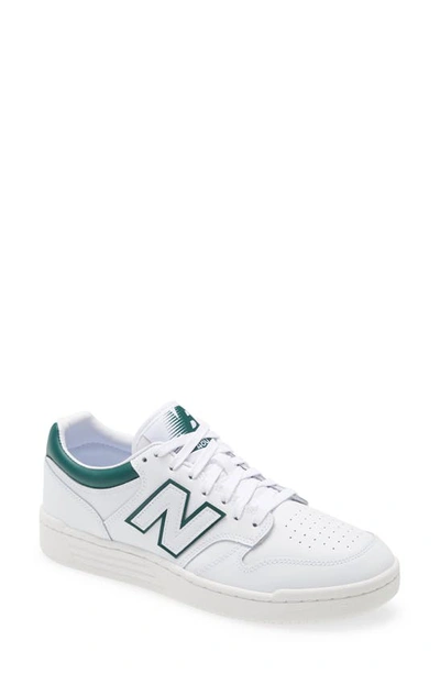 New Balance Bb480 Basketball Sneaker In White/ Green