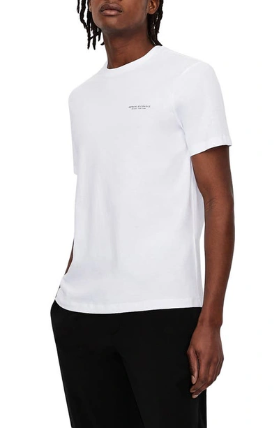 Giorgio Armani Armani Exchange Milano/new York Logo T-shirt In White