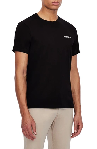 Giorgio Armani Milano/new York Logo T-shirt In Black