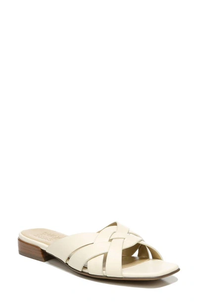 Naturalizer Ashford Slide Sandals Women's Shoes In Pale Ivory Leather