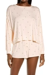Honeydew Intimates All American Long Sleeve Shortie Pajamas In Petal Pink Bees