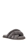 Ugg Scuffita Womens Shearling Cozy Slide Slippers In Charcoal