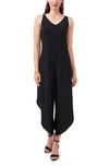 Chaus Genie Sleeveless Crop Wide Leg Jumpsuit In Black