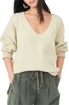 FREE PEOPLE SWEATER WEATHER V-NECK SWEATER,OB1325064