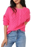 FREE PEOPLE DREAM CABLE CREWNECK SWEATER,OB1343351