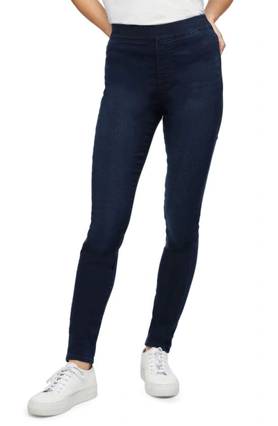Jen7 Pull-on Skinny Jeans In Classic Midnight Blue