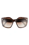 Fendi Fe40017i 55f Geometric Sunglasses In Brown