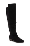 Lucky Brand Womens Bonnay Knee High Block Heel Boots Regular Wide Extra Wide Calf In Black