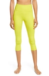 Girlfriend Collective High Waist Capri Leggings In Chartreuse