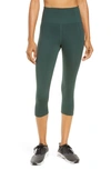 Girlfriend Collective High Waist Capri Leggings In Moss