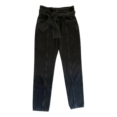 Pre-owned Iro Straight Pants In Black