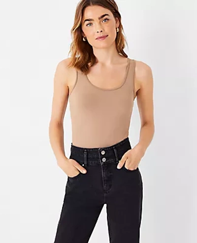 Ann Taylor Seamless Tank Top In Golden Croissant