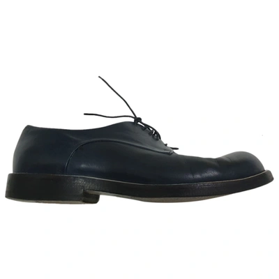 Pre-owned Jil Sander Leather Lace Ups In Blue