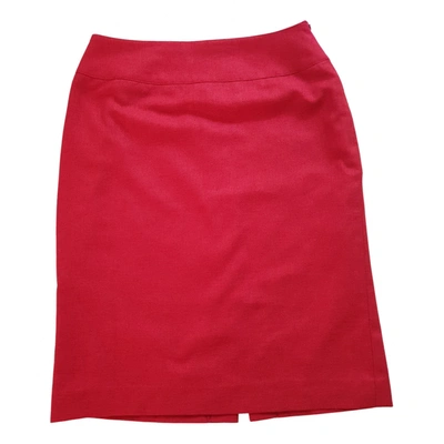 Pre-owned Mugler Mid-length Skirt In Red
